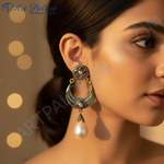 Load image into Gallery viewer, Pearl Drop Earrings - Antique Design for Women | Gift Jewelry