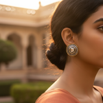 Load image into Gallery viewer, gold plating & Diamond Stud Earrings for Women | Luxury Jewelry