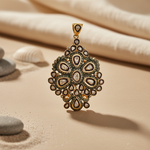 Load image into Gallery viewer, gold plating Floral Pendant for Women | Diamond Cluster Design