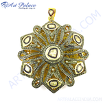 Load image into Gallery viewer, Gold filigree diamond pendant with intricate design and sparkling diamond accents, ideal for luxury gifts.