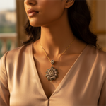 Load image into Gallery viewer, Vintage Style Diamond Pendant | Floral Design | For Women