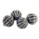 将图像加载到图库查看器中, Oxidized Silver Bead Charms | Gemstone Embellished | Jewelry Gifts