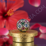 Load image into Gallery viewer, Gemstone Beaded Ball Bead | 925 Sterling Silver | For Jewelry Making