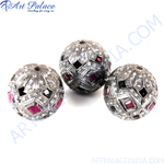 Load image into Gallery viewer, Silver bead jewelry with rubies and black onyx gemstones, luxury design, for women.