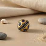 Load image into Gallery viewer, Sapphire & gold plating Beads | Oxidized Silver Beads for Jewelry