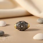 Load image into Gallery viewer, Beaded Silver Ring with Diamonds | Luxury Ring for Women