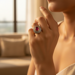 Load image into Gallery viewer, gold plating Ruby Ring for Women | Gemstone Jewelry | Gift