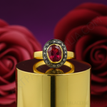 Load image into Gallery viewer, Ruby & Diamond Ring for Women | gold plating Plated Cocktail Ring