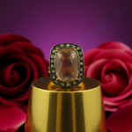Load image into Gallery viewer, Sapphire & Diamond Ring | Gold Finish Ring For Women