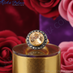 Load image into Gallery viewer, Yellow Citrine Ring for Women | Gold & Diamond Ring