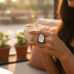 Load image into Gallery viewer, gold plating Ring with White Gemstone and Black Stone Accents for Women