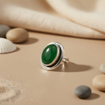 Load image into Gallery viewer, 925 Silver Jade Ring for Women | Gemstone Jewelry Gift