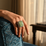 Load image into Gallery viewer, 925 Silver Prehnite Ring for Women | Gemstone Jewelry