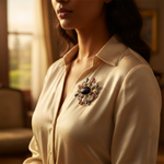 Load image into Gallery viewer, 925 Silver Gemstone Brooch Pin for Women | Statement Jewelry