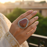 Load image into Gallery viewer, Silver Red Jasper Ring for Women | Statement Gemstone Jewelry