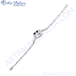 Load image into Gallery viewer, 925 sterling silver bracelet with sparkling cubic zirconia stones, delicate chain design for women.