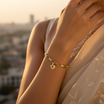 Load image into Gallery viewer, gold plating Heart Charm Bracelet | Cubic Zirconia | For Women