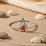 Load image into Gallery viewer, Silver Coral & Diamond Bracelet for Women | Fine Jewelry