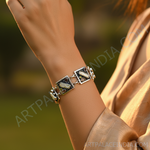 Load image into Gallery viewer, Silver Gemstone Bracelet for Women | Statement Jewelry