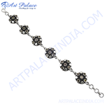 Load image into Gallery viewer, 925 sterling silver cubic zirconia bracelet featuring a chain design