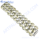 Load image into Gallery viewer, Sterling silver bracelet featuring citrine gemstones. Yellow stone bracelet, perfect for women. A silver jewelry piece.