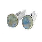 Load image into Gallery viewer, 925 Silver Moonstone Cufflinks for Men | Gemstone Cuff Links