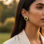 将图像加载到图库查看器中, 925 Silver Green Amethyst Stud Earrings for Women | Gift