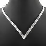 Load image into Gallery viewer, Silver V-Shaped Collar Necklace for Women | Fashion Jewelry
