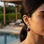 将图像加载到图库查看器中, 925 Silver Ruby Earrings | Women's Gemstone Dangle Earrings