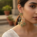 Load image into Gallery viewer, 925 Silver Peridot Dangle Earrings for Women | Gemstone Jewelry