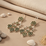 Load image into Gallery viewer, 925 Silver Peridot Dangle Earrings for Women | Gemstone Jewelry