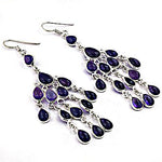 将图像加载到图库查看器中, 925 Silver Amethyst Chandelier Earrings for Women | Gift