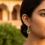 将图像加载到图库查看器中, 925 Silver Peridot Drop Earrings for Women | Green Gemstone Jewelry