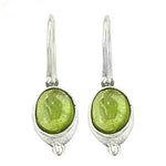 将图像加载到图库查看器中, 925 Silver Peridot Drop Earrings for Women | Green Gemstone Jewelry