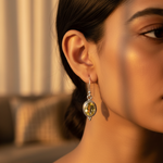 将图像加载到图库查看器中, 925 Silver Citrine Drop Earrings for Women | Gemstone Jewelry