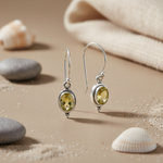 将图像加载到图库查看器中, 925 Silver Citrine Drop Earrings for Women | Gemstone Jewelry
