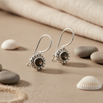 将图像加载到图库查看器中, 925 Silver Black Stone Drop Earrings for Women | Dangle Jewelry