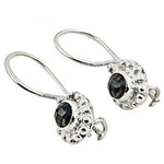 将图像加载到图库查看器中, 925 Silver Black Stone Drop Earrings for Women | Dangle Jewelry