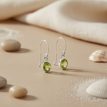 将图像加载到图库查看器中, 925 Silver Peridot Drop Earrings for Women | Dangle Earrings
