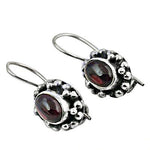 将图像加载到图库查看器中, 925 Silver Garnet Drop Earrings for Women | Gemstone Jewelry