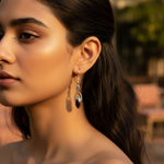 将图像加载到图库查看器中, 925 Silver Garnet Drop Earrings for Women | Daily Wear Jewelry