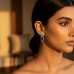 将图像加载到图库查看器中, 925 Silver Turquoise & Amethyst Drop Earrings for Women