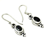 将图像加载到图库查看器中, 925 Silver Black Onyx Dangle Earrings for Women | Gift