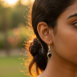 将图像加载到图库查看器中, 925 Silver Black Onyx Dangle Earrings for Women | Gift