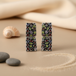 将图像加载到图库查看器中, Silver Gemstone Earrings for Women | Statement Jewelry