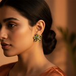 Load image into Gallery viewer, 925 Silver Peridot Flower Stud Earrings for Women | Gift