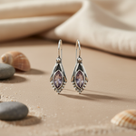 Load image into Gallery viewer, 925 Silver Amethyst Drop Earrings for Women | Gemstone Jewelry