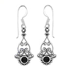 Load image into Gallery viewer, 925 Silver Black Onyx Dangle Earrings for Women | Gift Jewelry