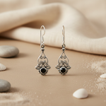 Load image into Gallery viewer, 925 Silver Black Onyx Dangle Earrings for Women | Gift Jewelry