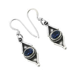 将图像加载到图库查看器中, 925 Silver Blue Sapphire Earrings for Women | Dangle Earrings